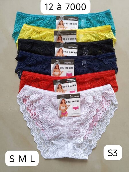 Lot de 12 Culottes à 7000f