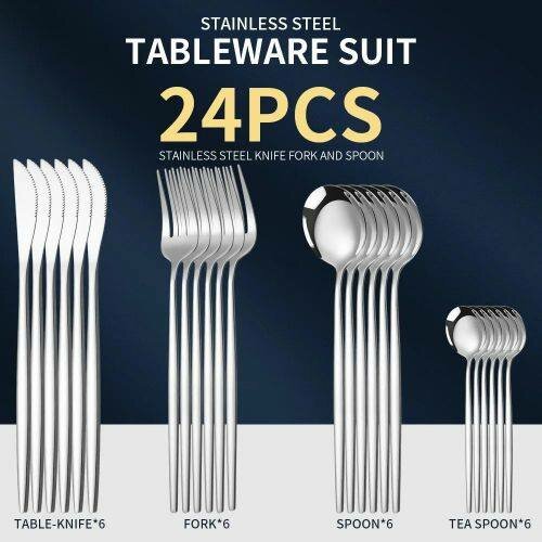 Service à couverts inox 24pcs