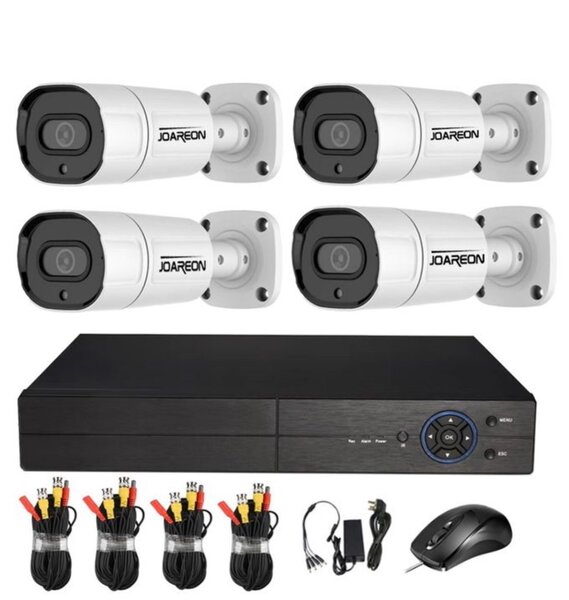 CCTV Security Camera 4 Channel Waterproof - Black/White