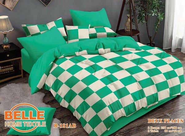 Ensemble drap de 3 places , 2 Draps + 2 taies d'oreillers