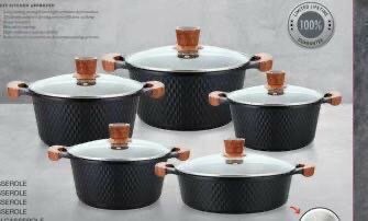 Nonstick cookware Granite 10pcs set