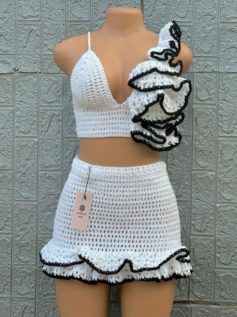 Crochet skirt and top