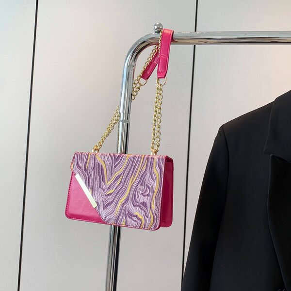 Mismatched French style shoulder bag