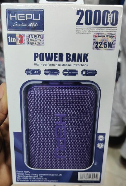 Batterie Externe 20000mAh HEPU