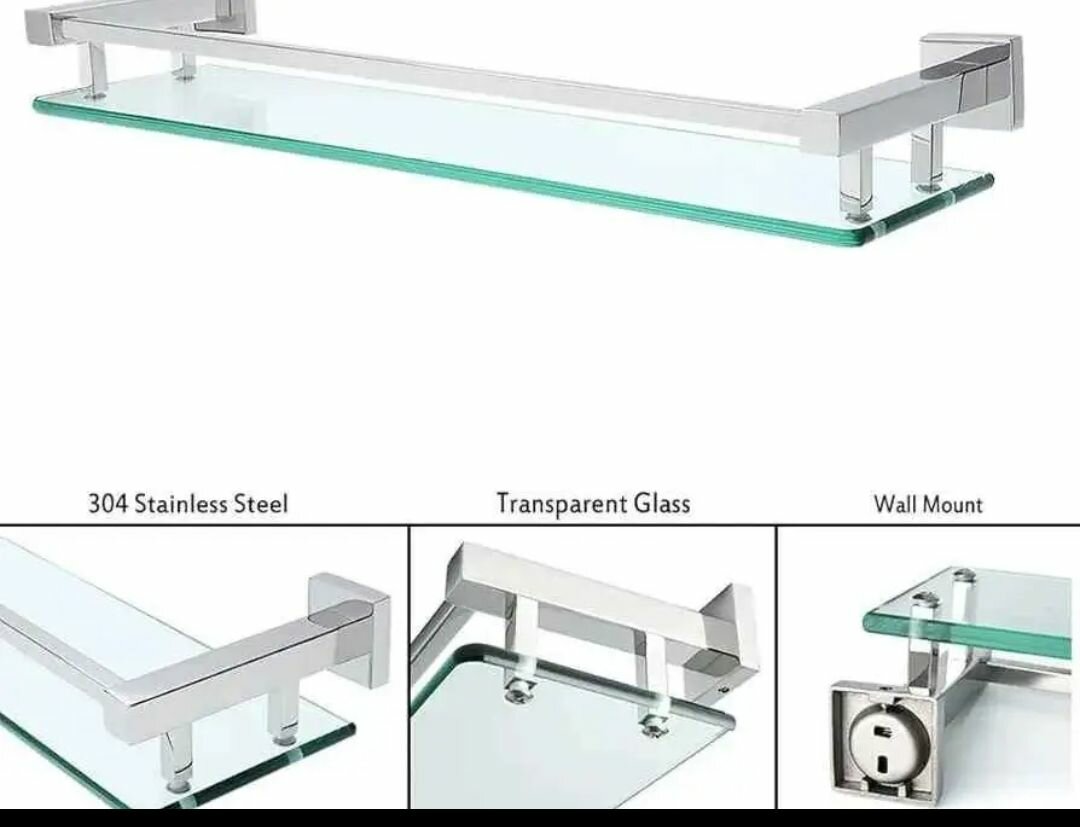 Glass Wall Shelf Organizer