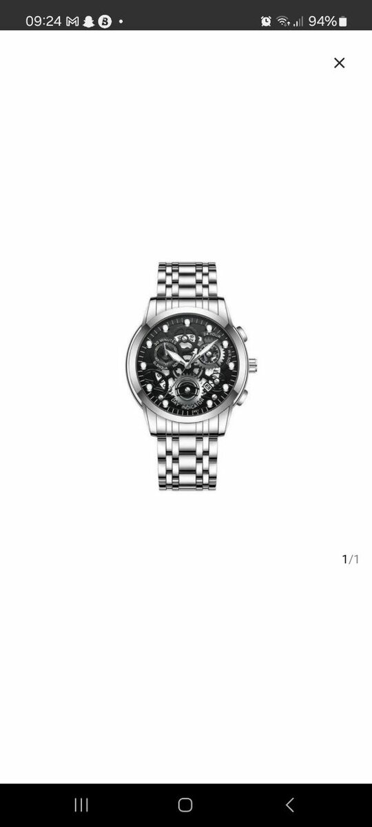 Montre Squelette Acier Homme