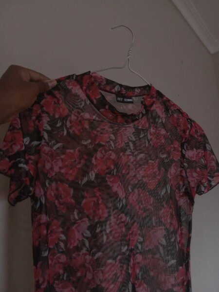 Mesh floral top