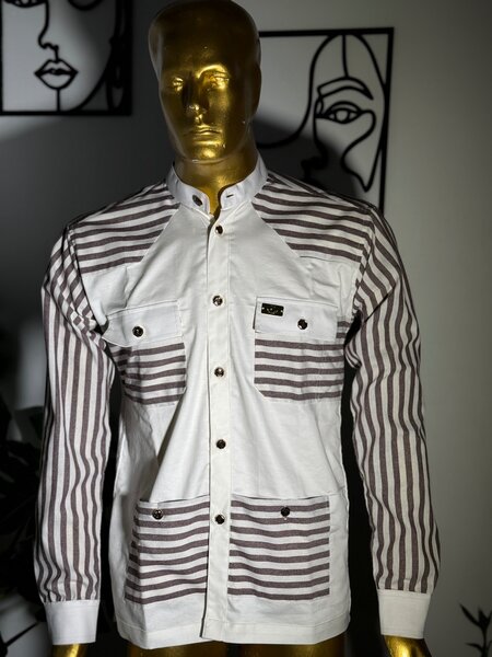 Chemise rayée élégante homme