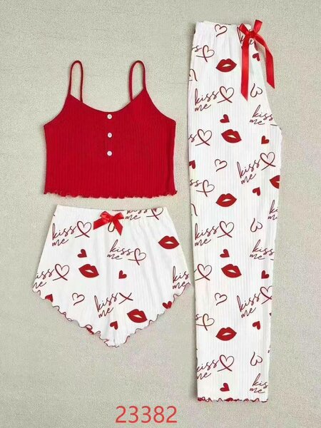 Pyjama 3 pièces coloré confy