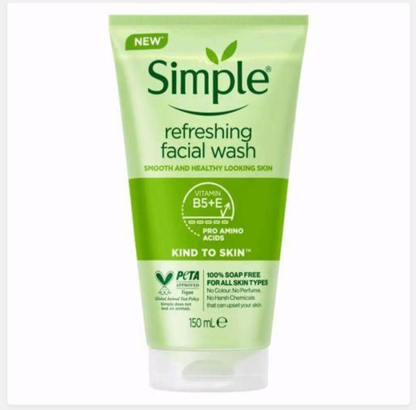 Simple refreshing facial wash