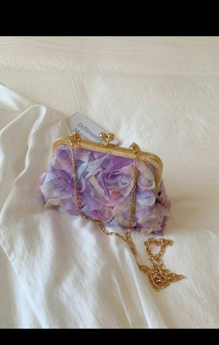 Sac en perles fleurs