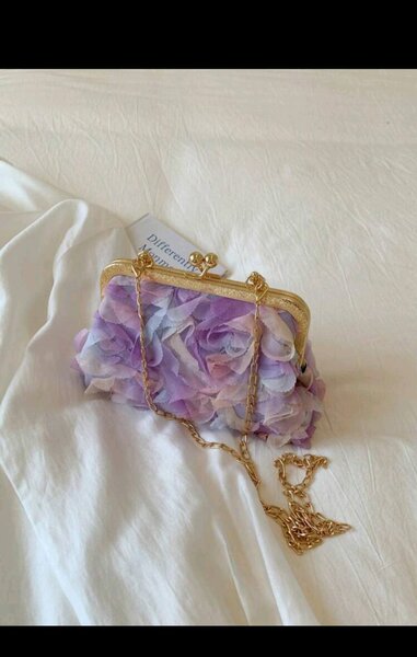 Sac en perles fleurs