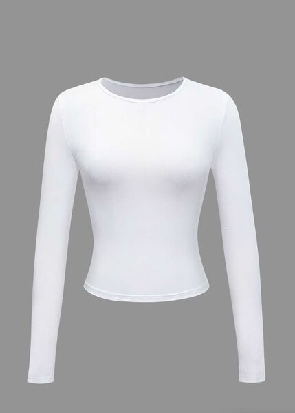 Haut blanc à manches longues