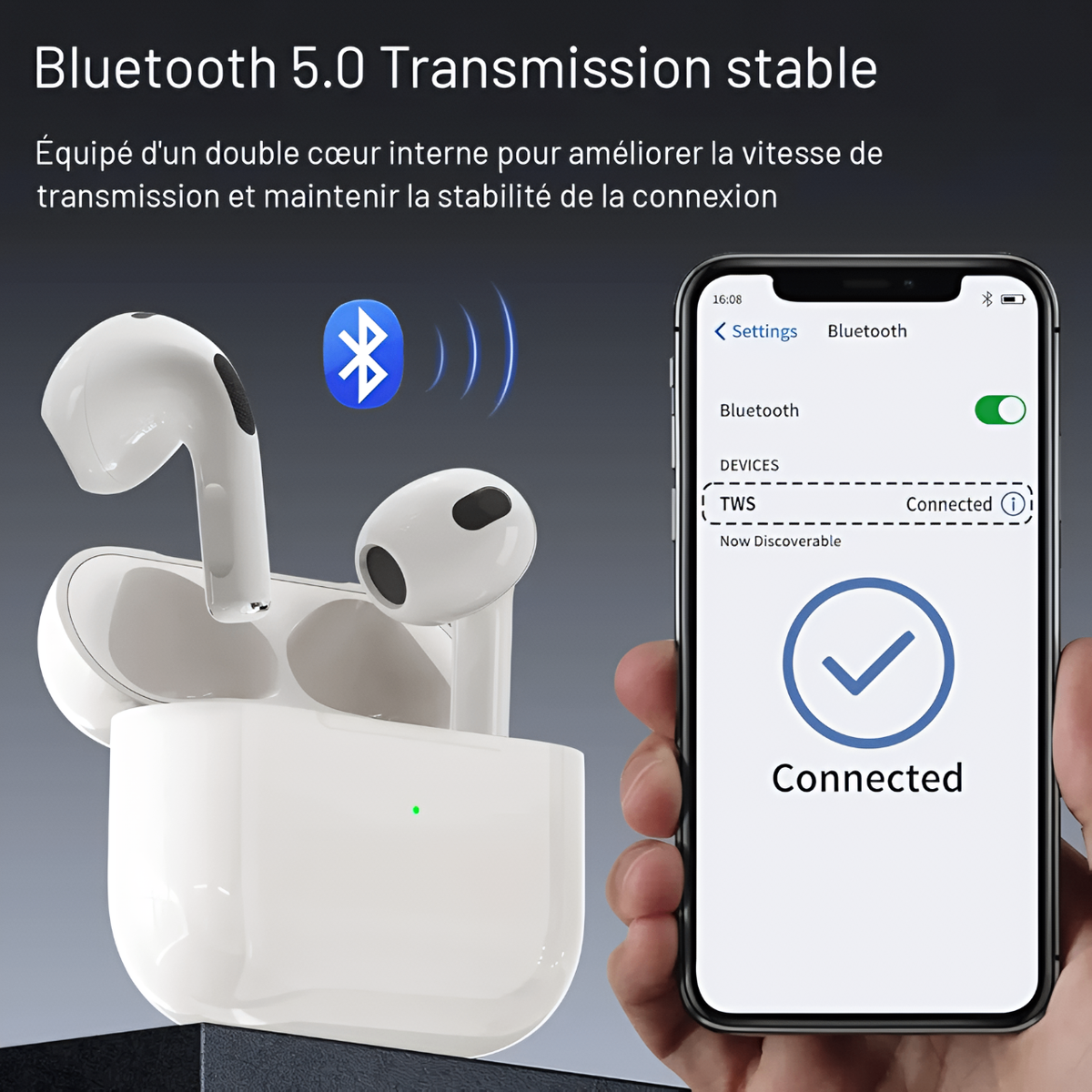 Écouteurs Bluetooth 5.0