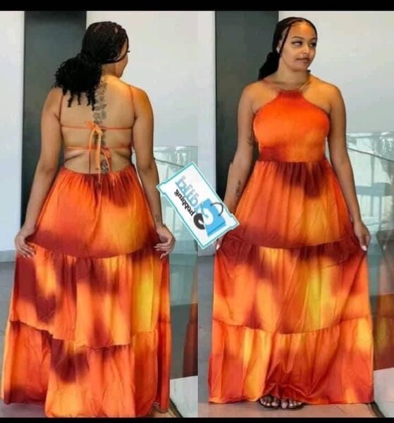 Robe longue dos nu éclatante
