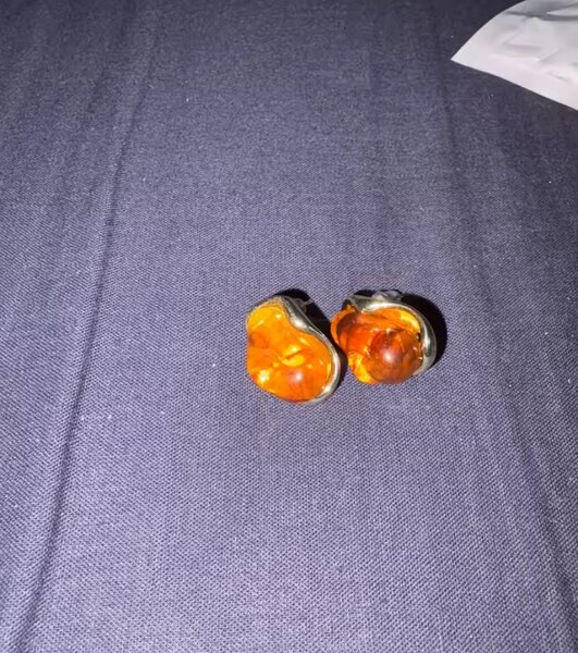 Boucles d'oreilles en ambre chic