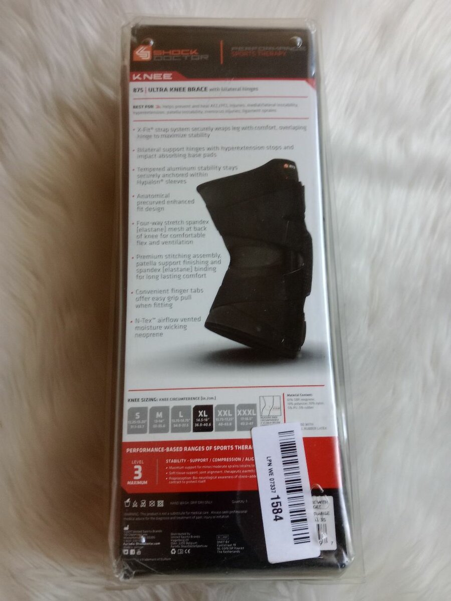 Knee brace. Shock Doctor Brand