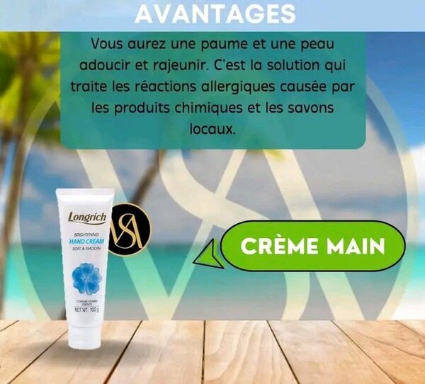 Crème main longrich