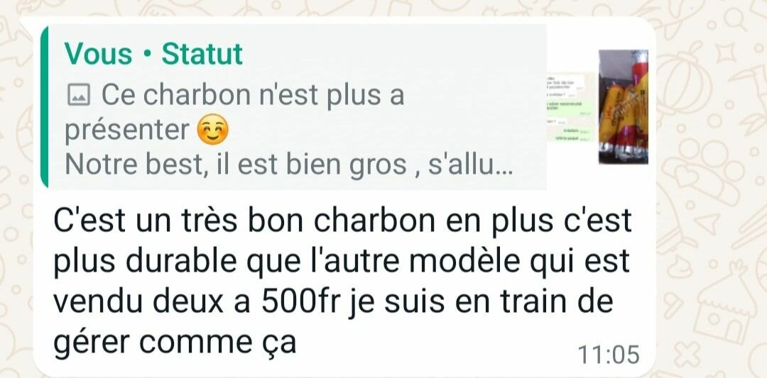 Charbon de chicha ou pour encens
