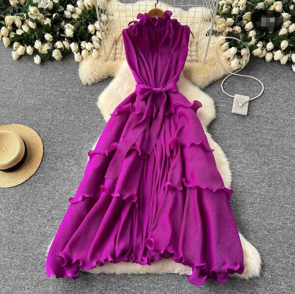 Robe Maxi Élégante à Volants