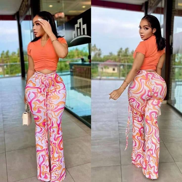 Pantalon à motifs colorés femme