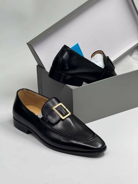 Mens Classic Black Leather Shoes instock