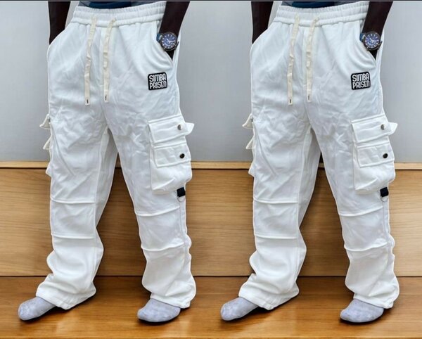 Pantalons cargo blancs tendance