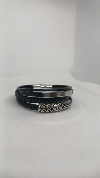 3 in 1 leather bracelet