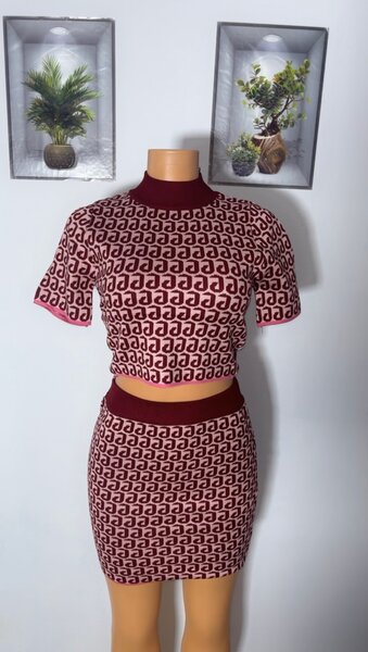 Ensemble chic motif géométrique