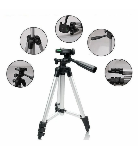 Trépied pour appareil photo caméra 10 a 40 pouces argent