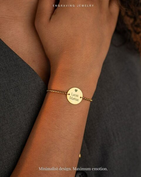 Bracelet personnalisé gravé