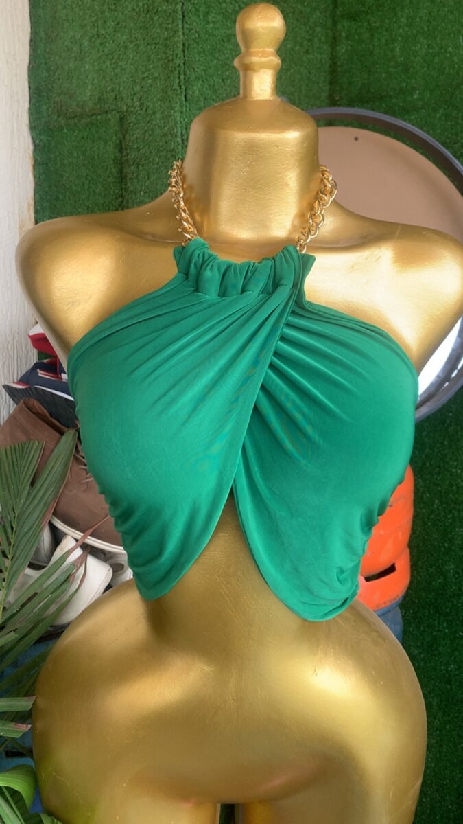 Haut de fête vert élégant