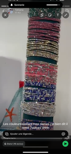 Bracelets strass colorés