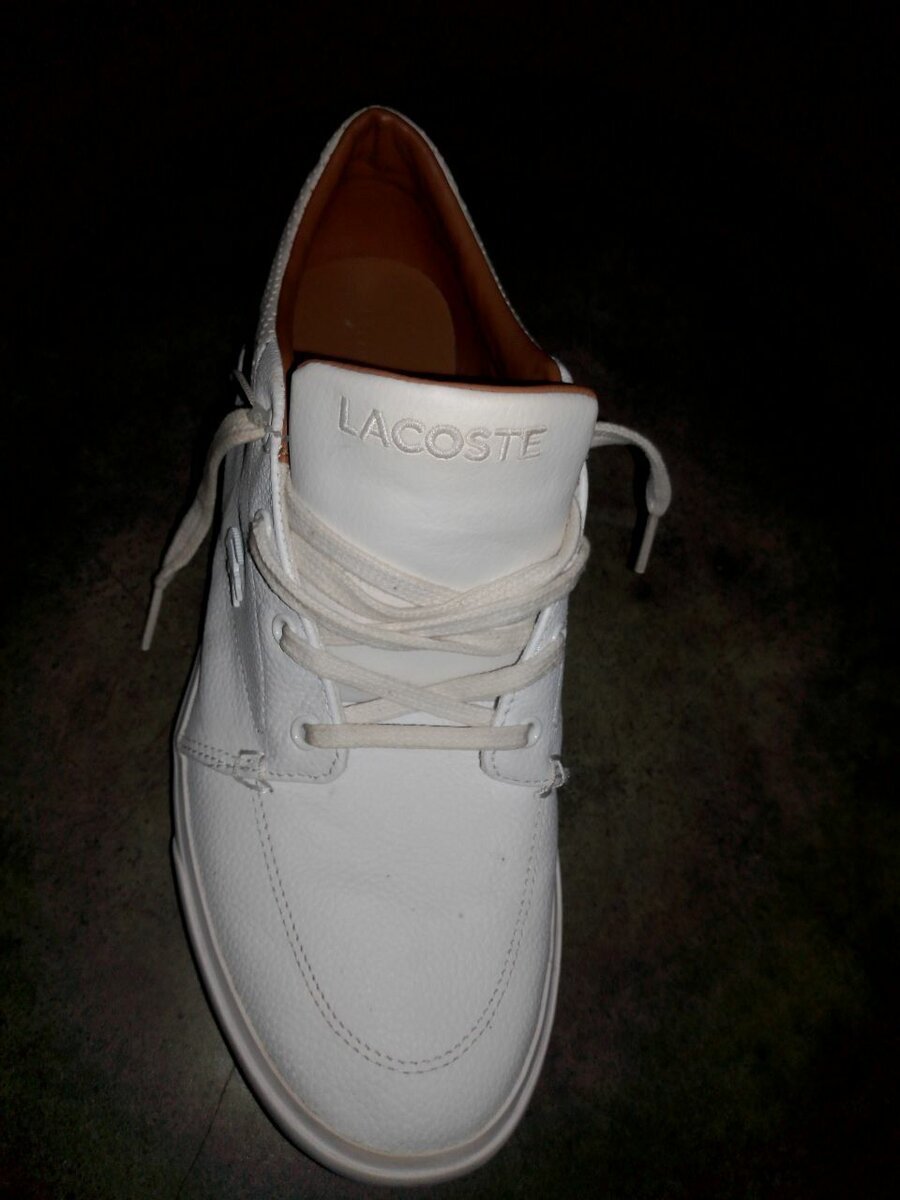 Baskets blanches Lacoste homme