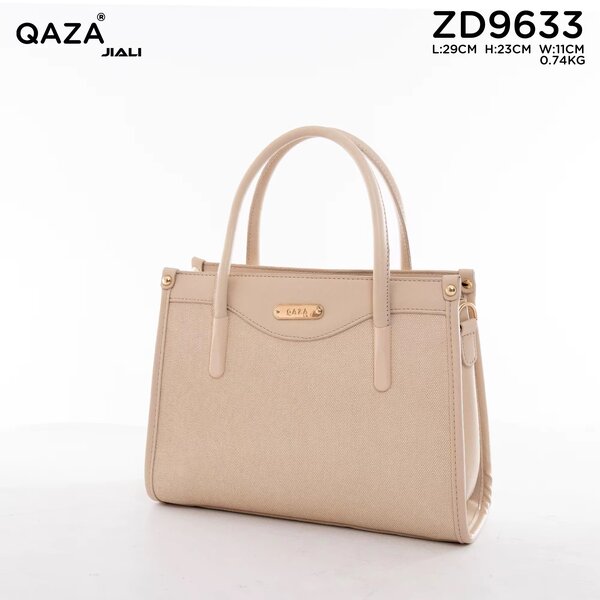 Sac à main en cuir beige Qaza