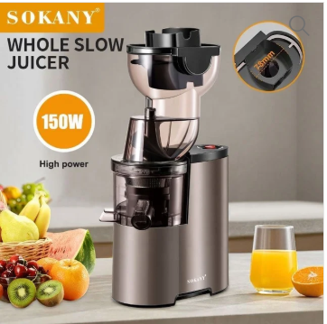 Sokany Large Mouth Slow Juicer Fruit Low Speed Juice Extractor