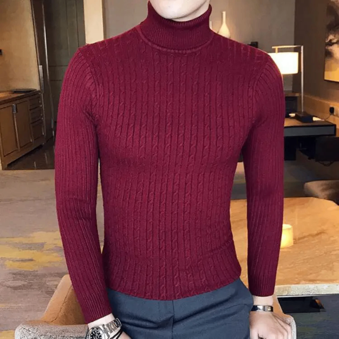 Pull Col Roulé Homme Élégant