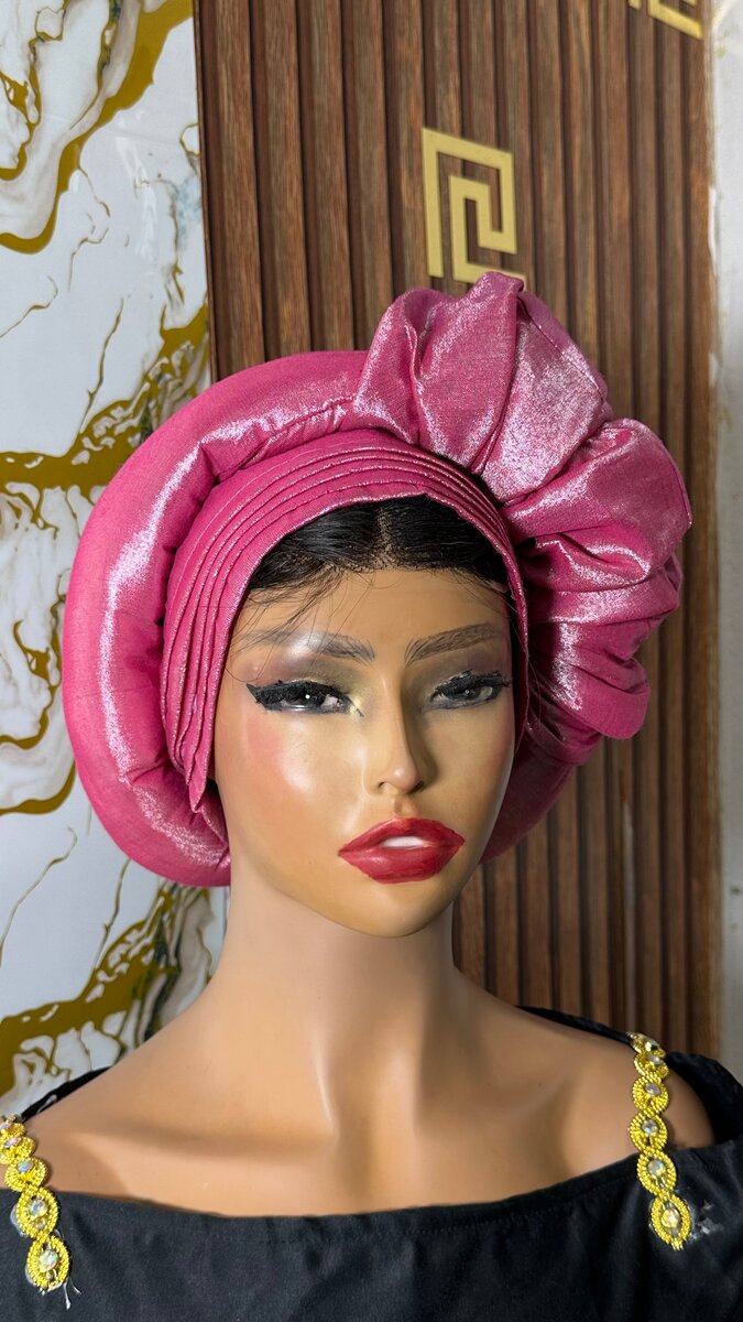Chic Turban en Satin Rose