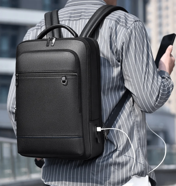 Sac à dos antivol USB élégant