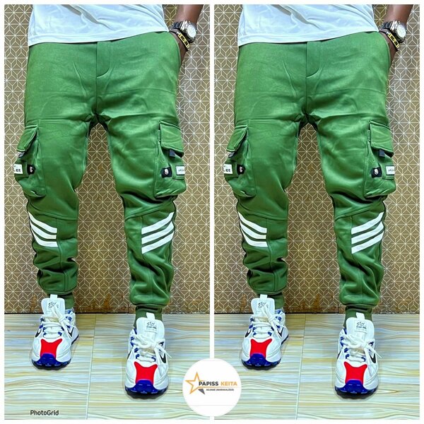 Pantalon cargo vert tendance