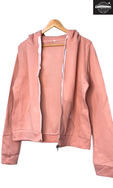 Veste à capuche rose