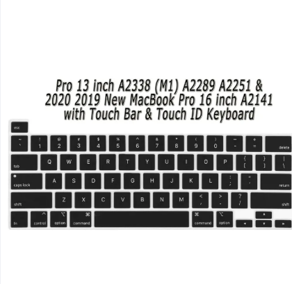 Keyboard Cover protector for macbook_Pro 13 inch Keyboard Cover 2020 A2338 M1 A2289 - Skin for Macbook_Pro 16 inch Keyboard Cover 2019 A2141 Laptop Keyboard Silicone Key Board Cover / Protecter