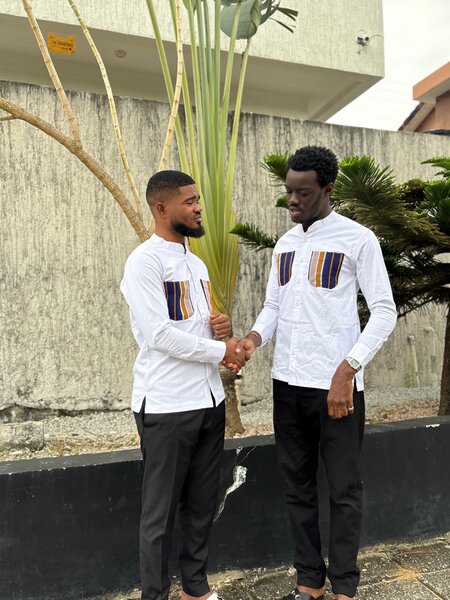 Chemise blanche ethnique homme