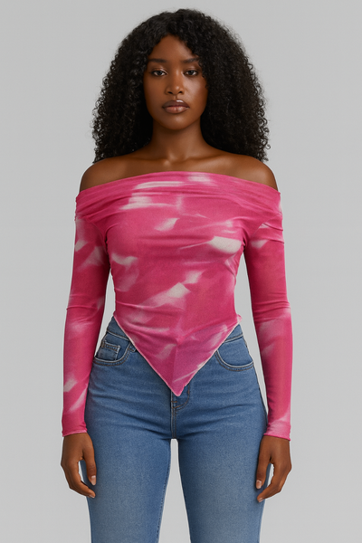 Top manches longues épaules dénudées