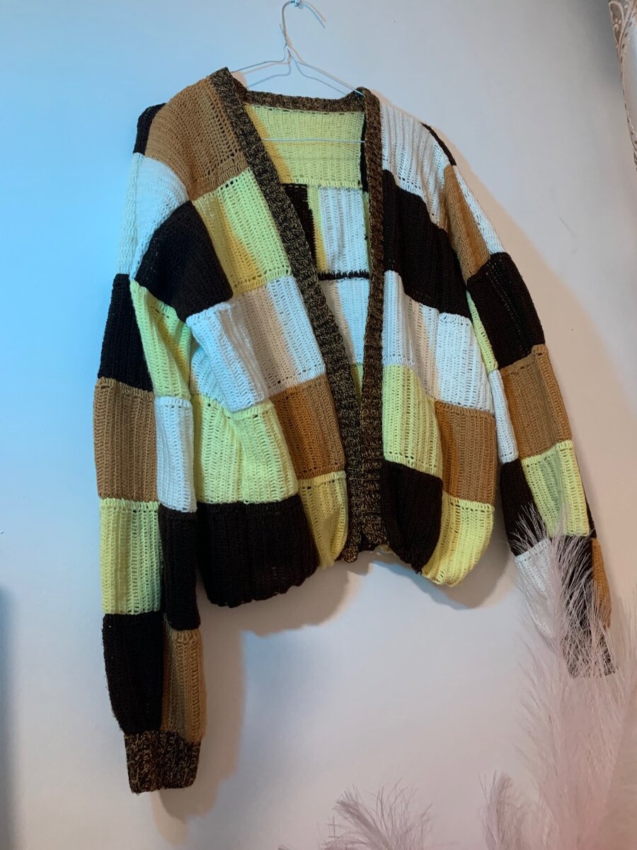 Cardigan Patchwork en Laine