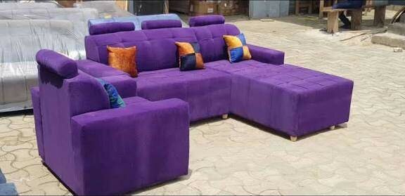 Canapé d'angle violet moderne