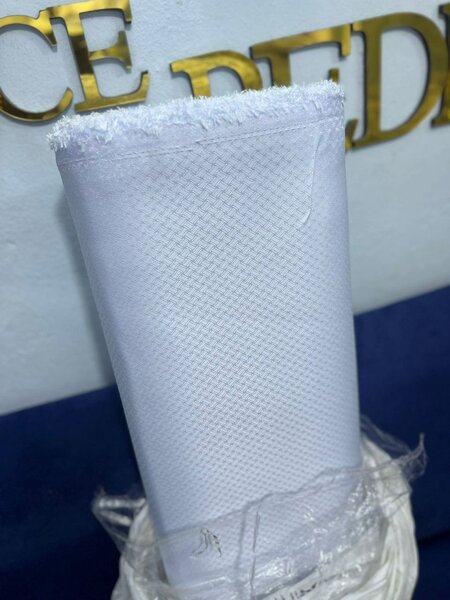 Tissu Jacquard Blanc Élégant