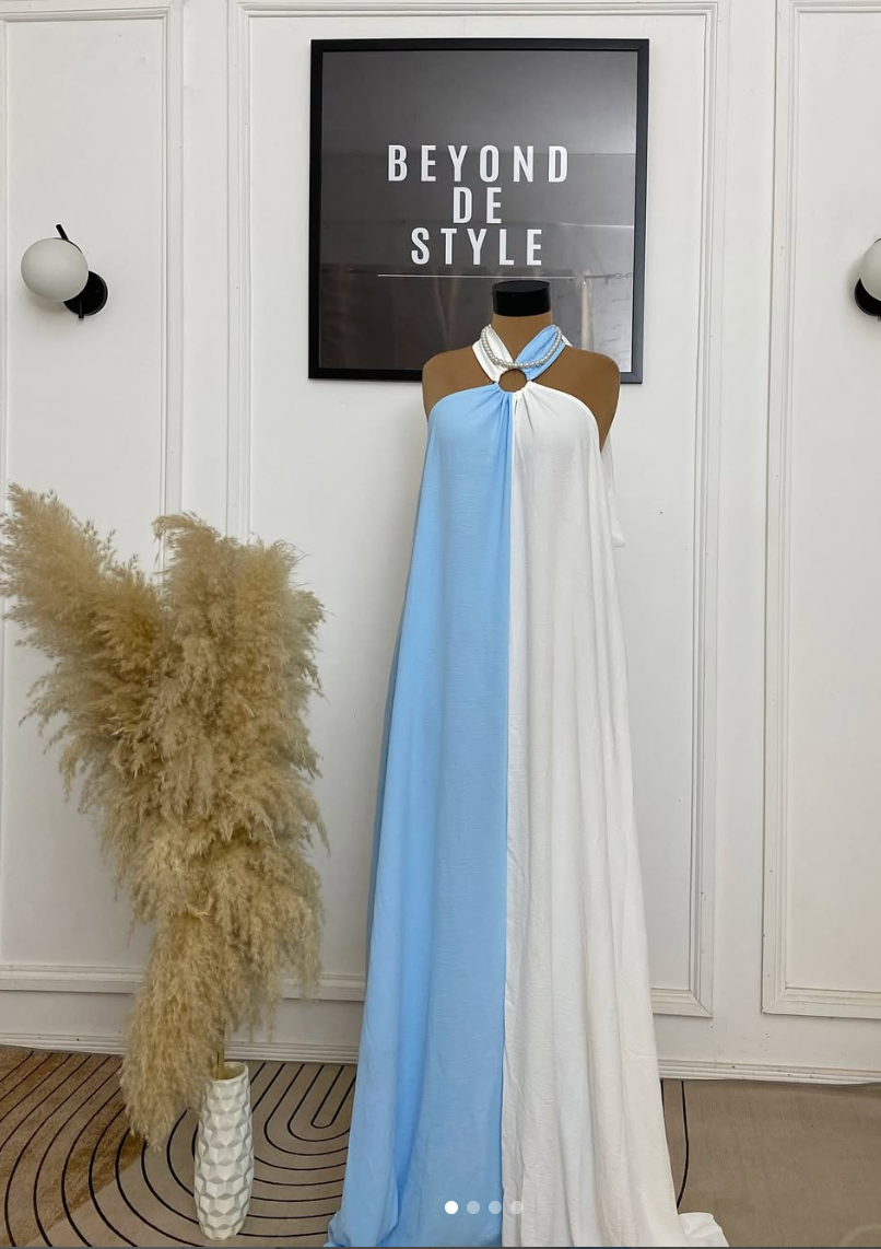  VACAY READY RING DETAIL TWO TONED MAXI DRESS