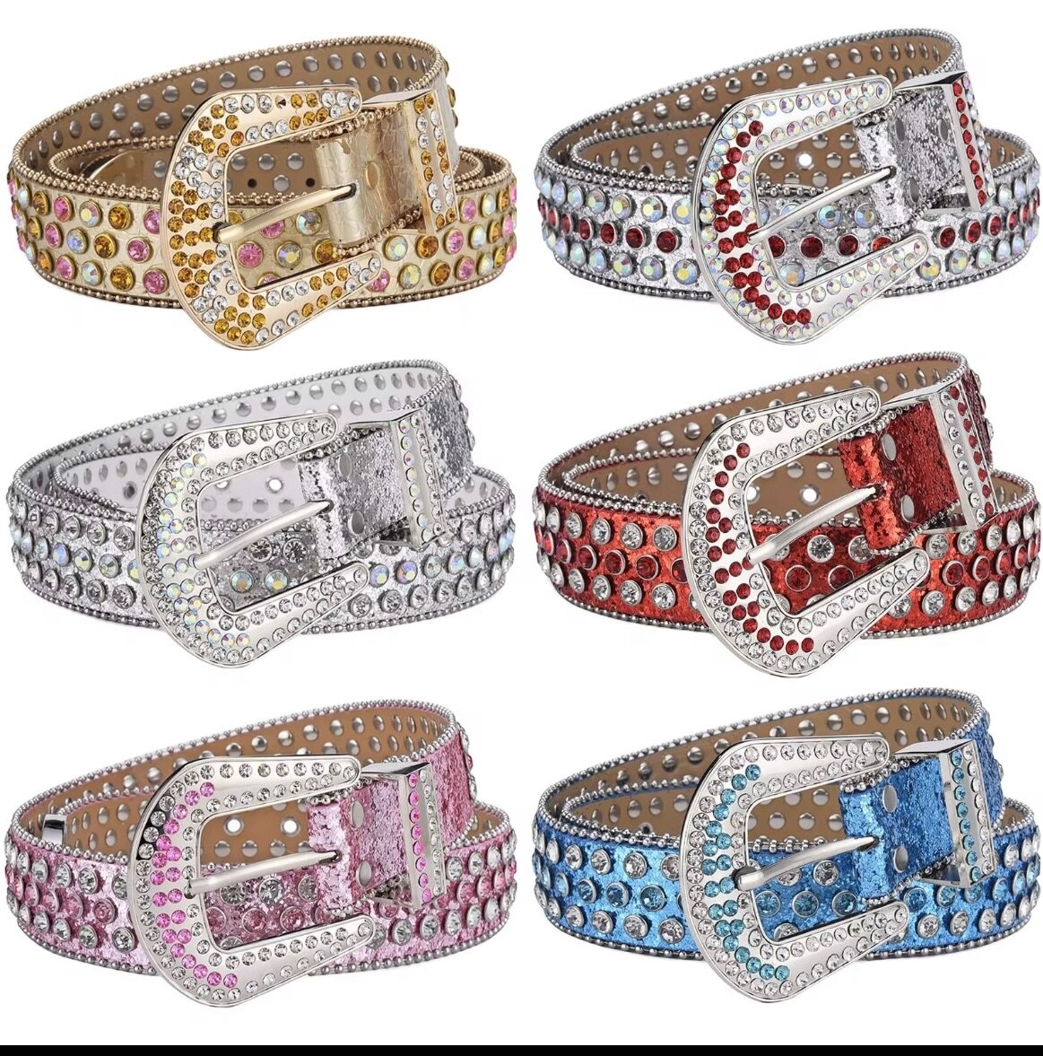 Ceinture élégante strass noir