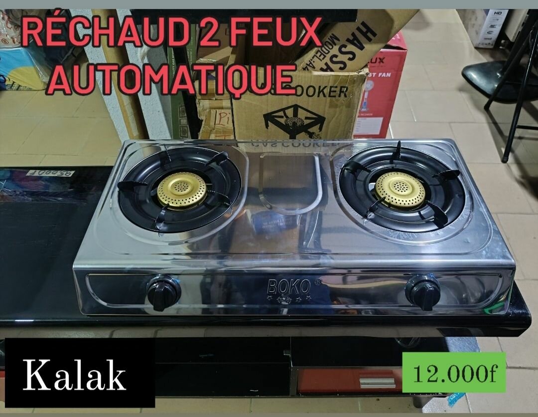Réchaud à gaz 2 feux automatiques